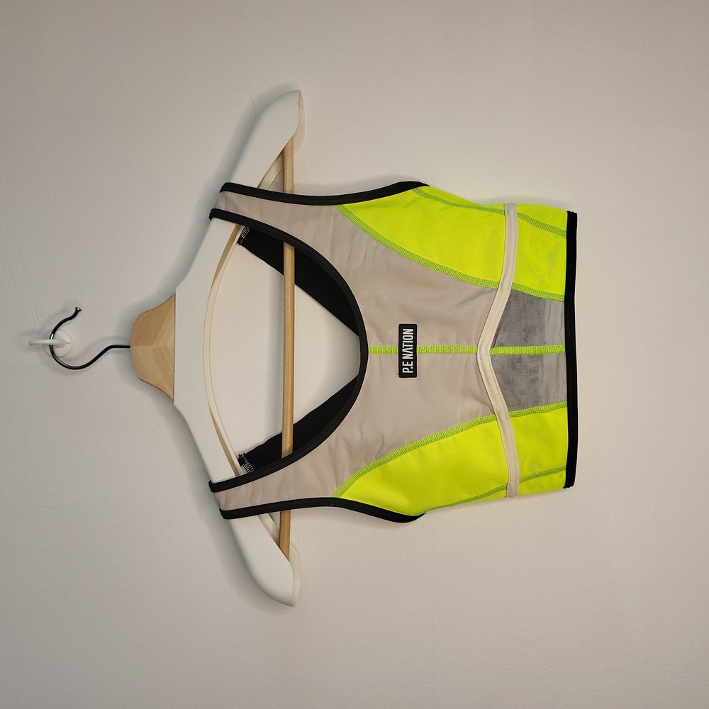 P. E nation  XS neon bra.